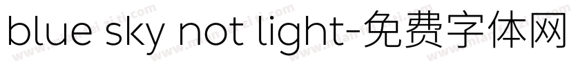 blue sky not light字体转换